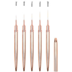 Nail Art Brush Set with Metal Handles: Precision Tools for Stunning Manicures