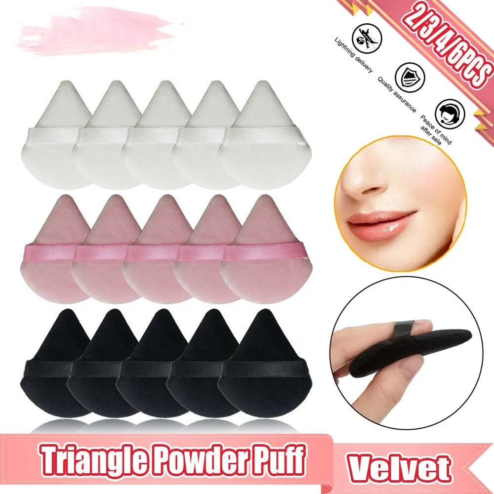 Velvet Triangle Powder Puff: Precision Makeup Tool for Flawless Look