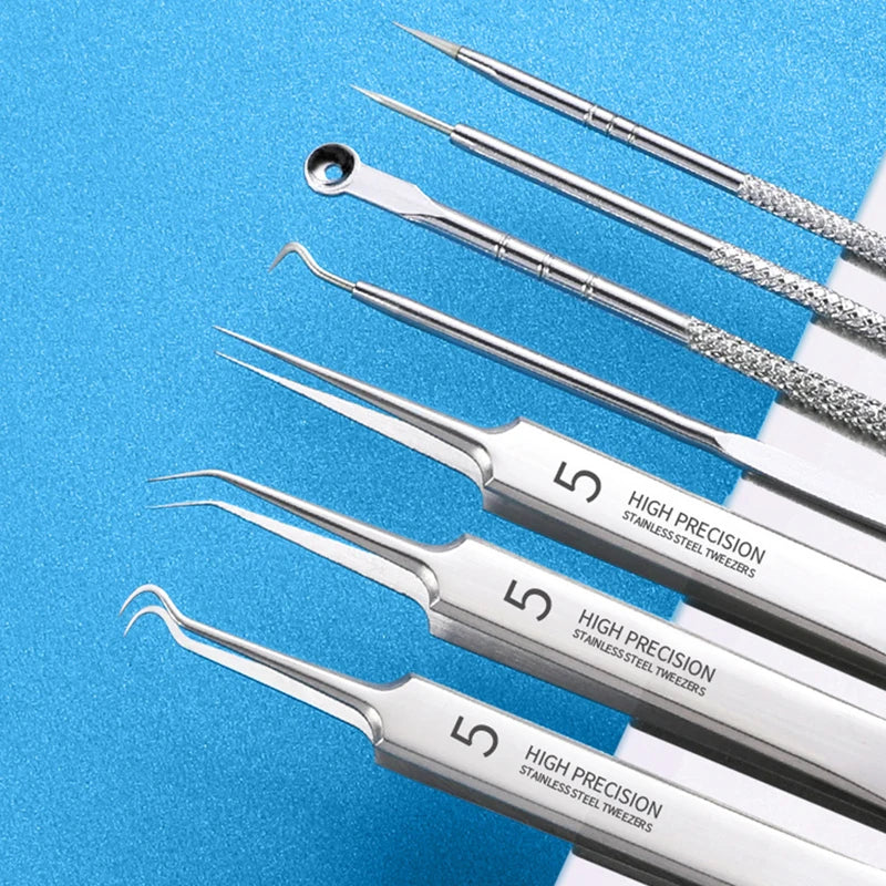 Blackhead Removal Kit: Stainless Steel Tools for Clear Skin & Pimple Care