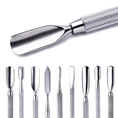 Stainless Steel Cuticle Pusher Tool: Professional Manicure Pedicure Care