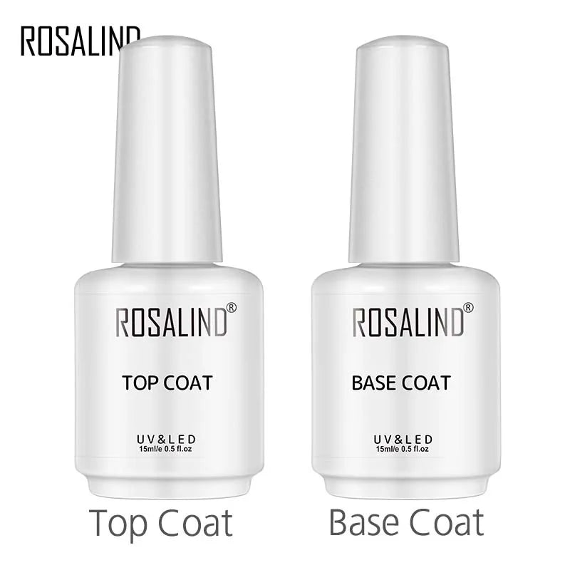 ROSALIND 15ml Nail Polish Base Top Coat Magic Remover UV Gel Polish Manicure Healthy Primer Semi Permanent Nail Art Dehydrator  beautylum.com   