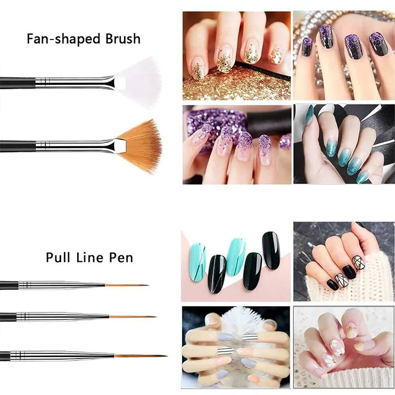 Nails Things Brushes For Manicure Set Nails Art Accessories Tools Kits Nail Supplies For Professionals Manicure Set  beautylum.com   