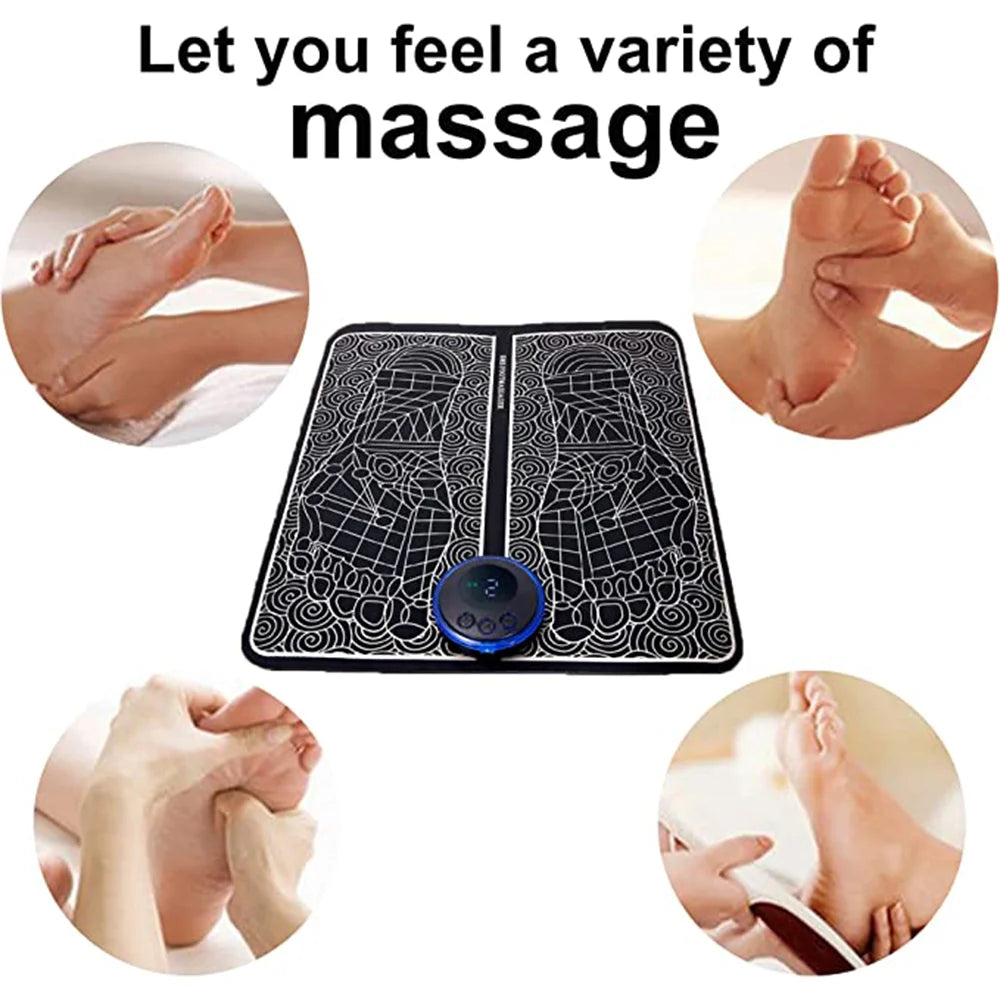 Electric Foot Massager: Portable Massage Mat for Muscle Stimulation