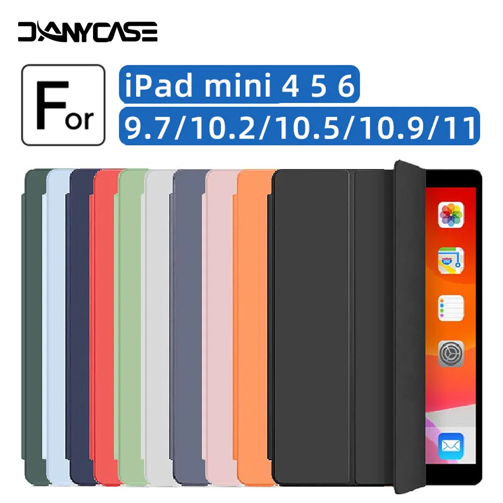 For 2021 iPad 10.2 Case 7/8/9th Generation Cover For 2018 9.7 5/6th Air 2/3 10.5 Mini 4 5 6 Pro 11 Air 4/5 10.9 10th funda  My Store   