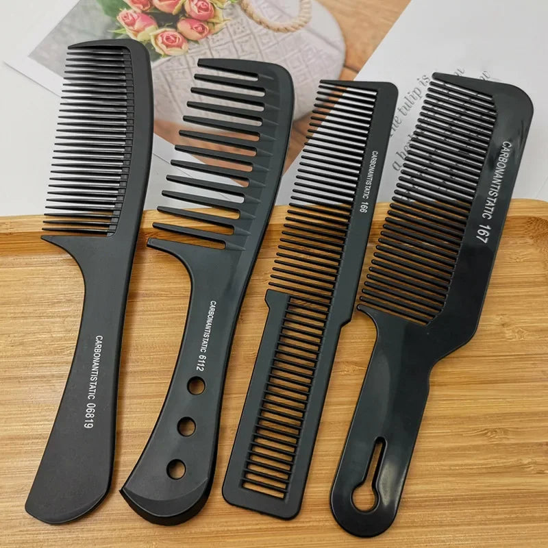 Comb Plastic Barber Comb Black Thickened Hair Cutting Comb Men's and Women's Styling Tools  beautylum.com   