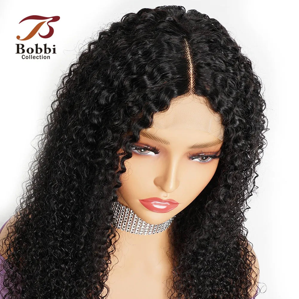 BOBBI Elegant Jerry Curly Lace Front Wig - Versatile & Natural Black Beauty