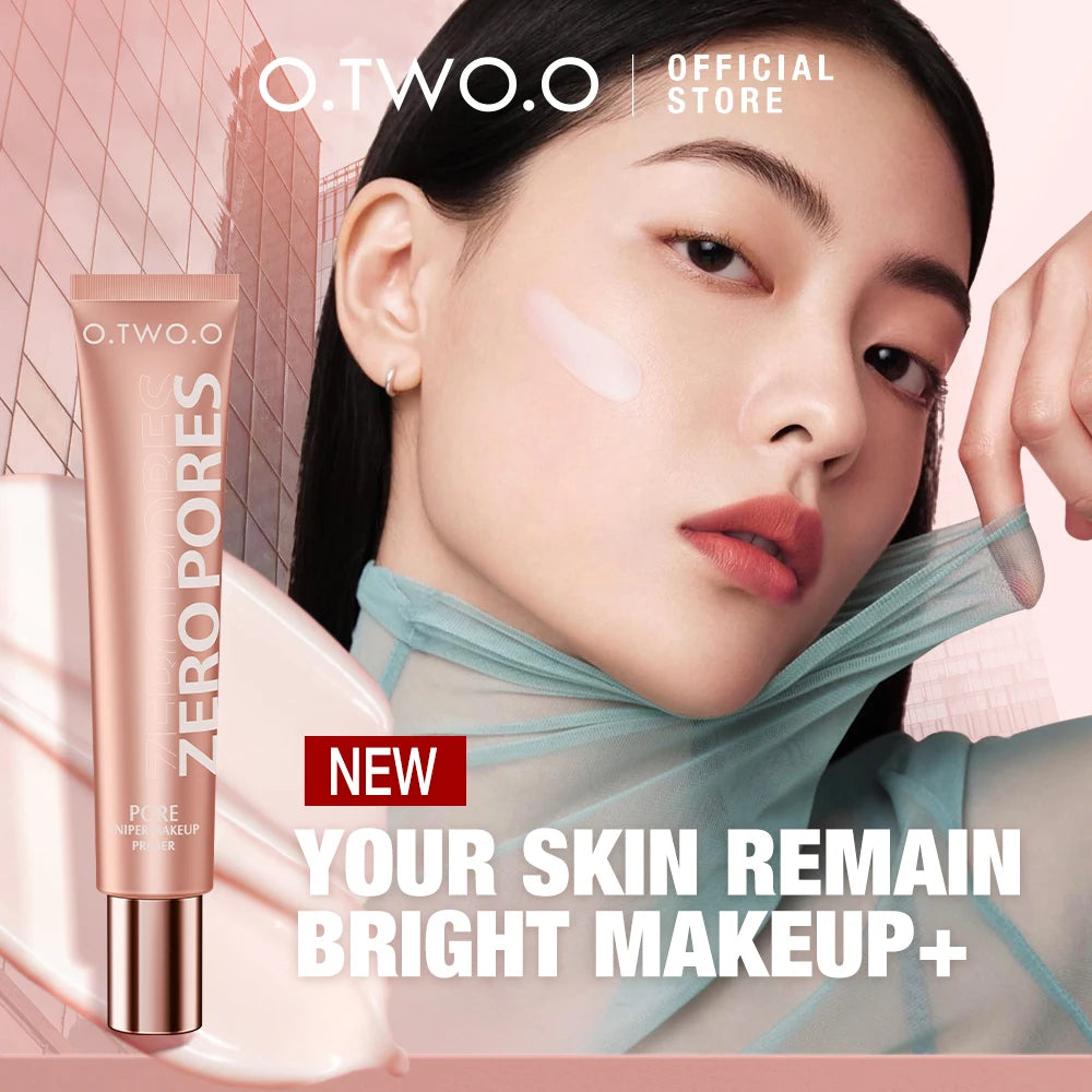 O.TWO.O Face Primer Makeup Base 20ml Invisible Pore Smooths Fine Lines Oil-Control Brighten Moisture Primer for Face Cosmetics  beautylum.com   