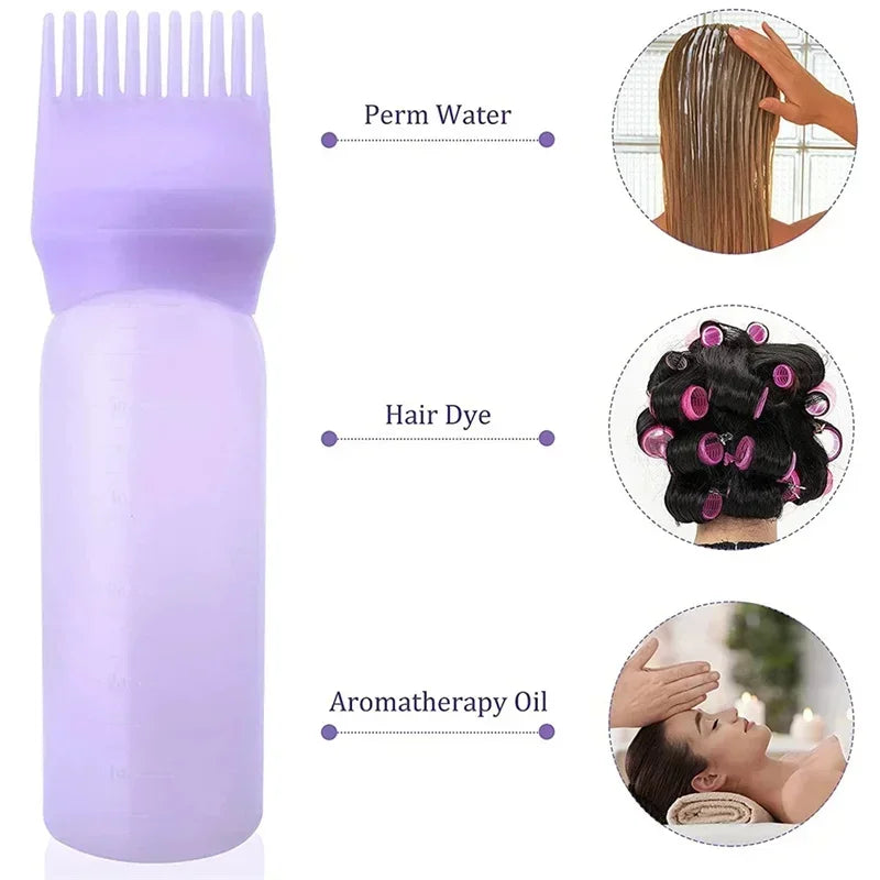 120ml Hair Oil Applicator Bottle Hairdressing Shampoo Bottle Hair Dye Refillable Bottle Hair Coloring Hairdressing Styling Tools  beautylum.com   