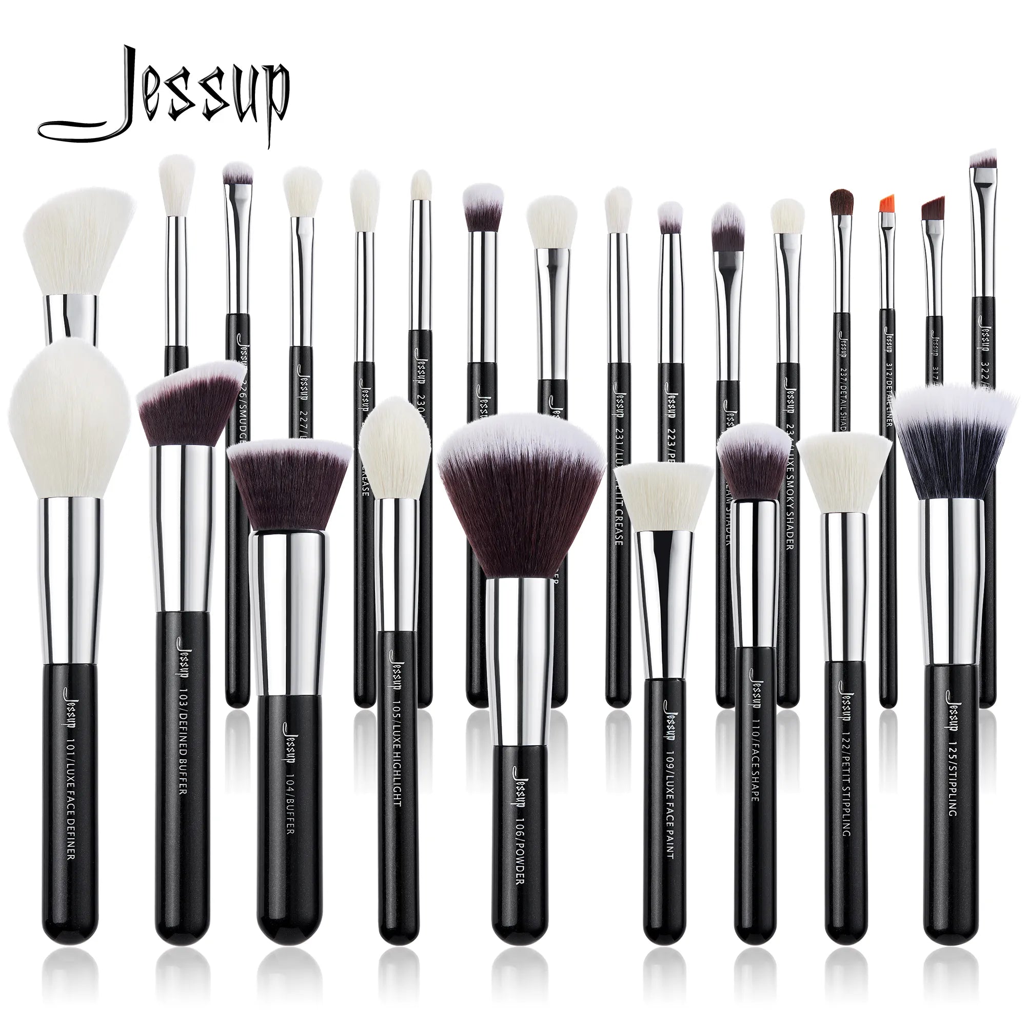 Jessup Makeup brushes 6- 25pcs Make up Brush set Professional Natural Synthetic Foundation Powder Contour Blending Eyeshadow  beautylum.com   