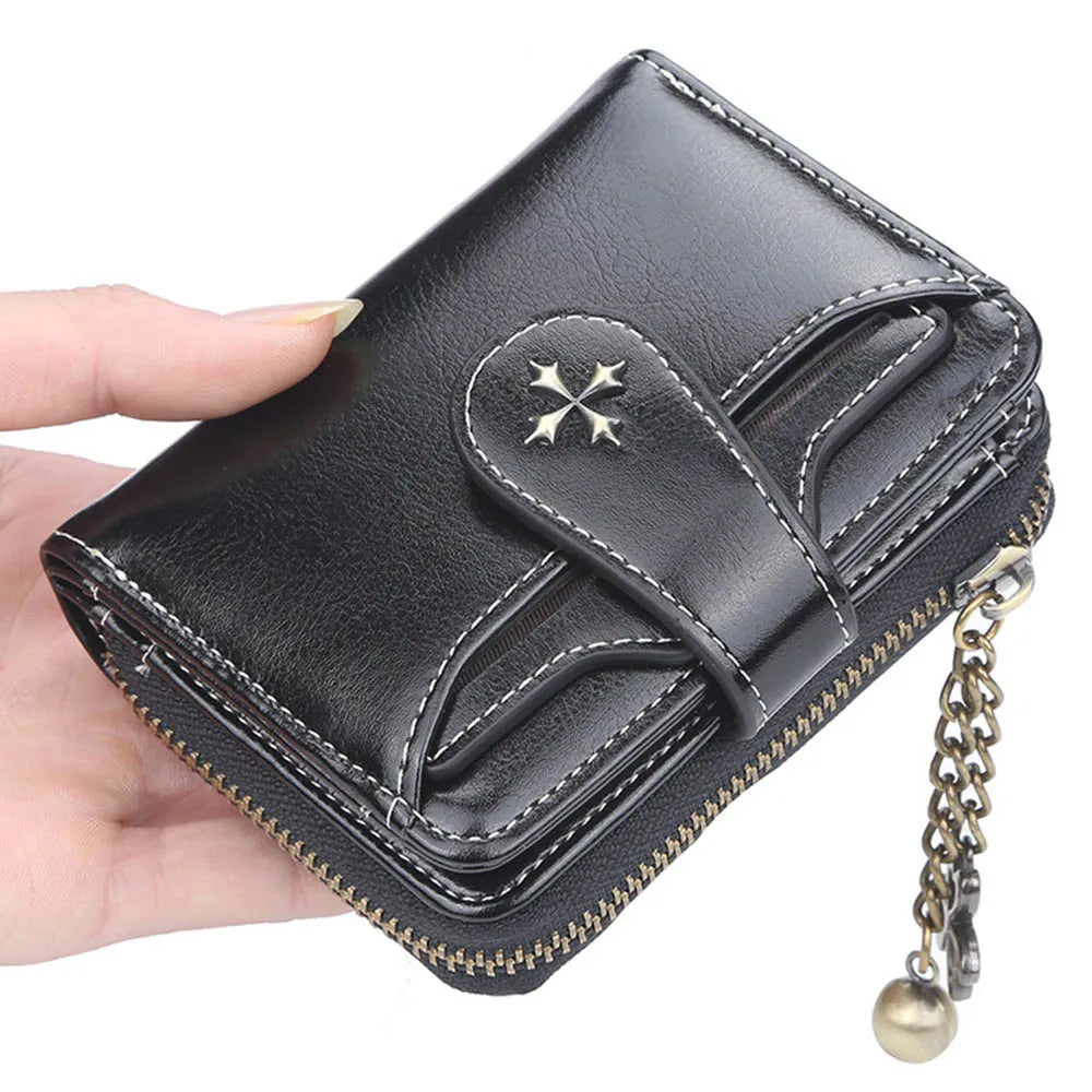 2023 Stylish Zip Wallet: Chic PU Leather Card Holder & Compartments