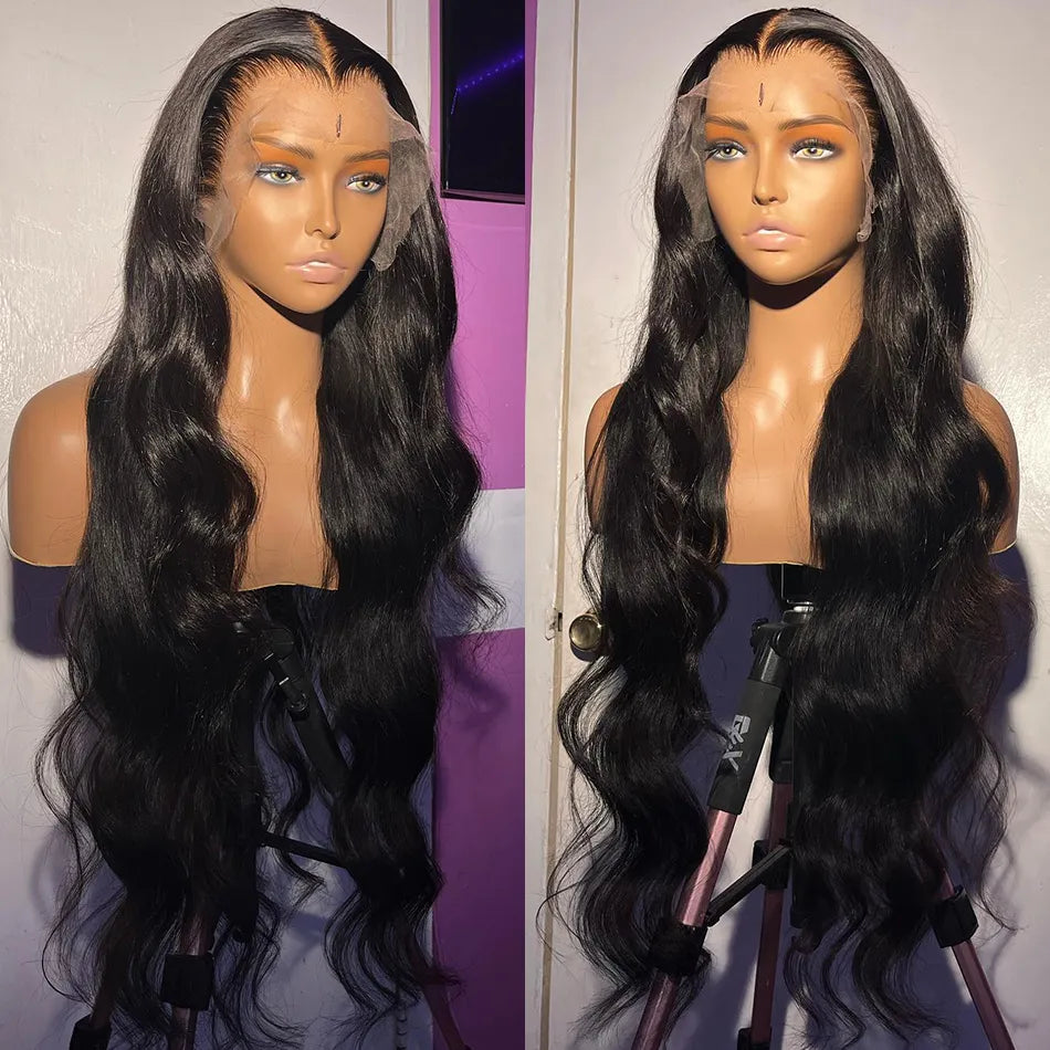 30" Brazilian Body Wave Lace Front Wig Set with Closure: Luxury Remy Hair Glamour