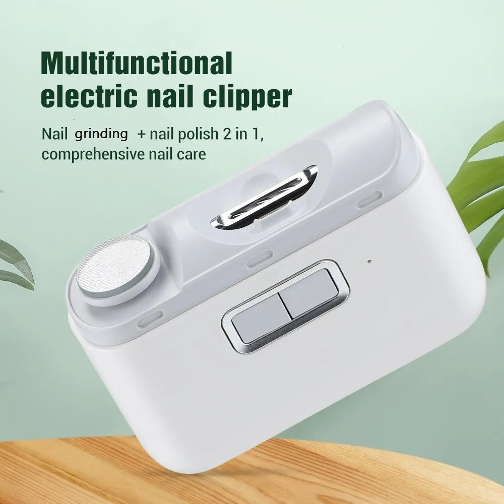Intelligent Automatic Electric Nail Clipper Multifunction Nail Grinder Nail Polishing USB Charging  beautylum.com   