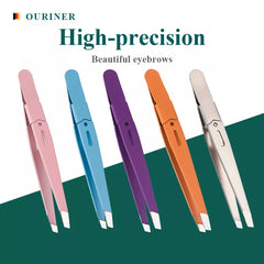 Stainless Steel Colorful Eyebrow Tweezer: Precision Hair Removal Tool