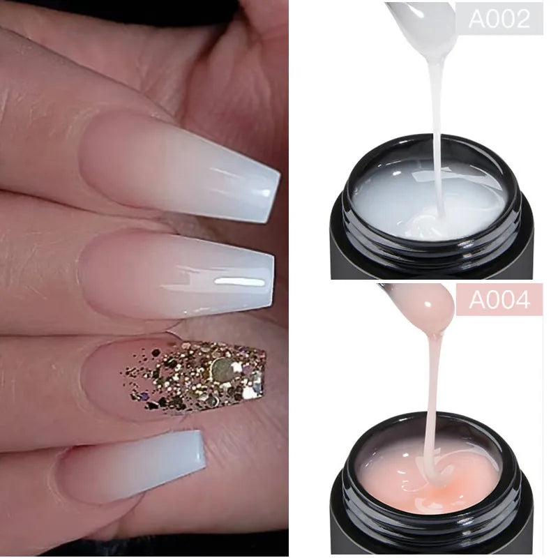 Baby Boomer Nail Extension Gel Set for Ombre Camouflage Manicures: Salon-quality nails at home!