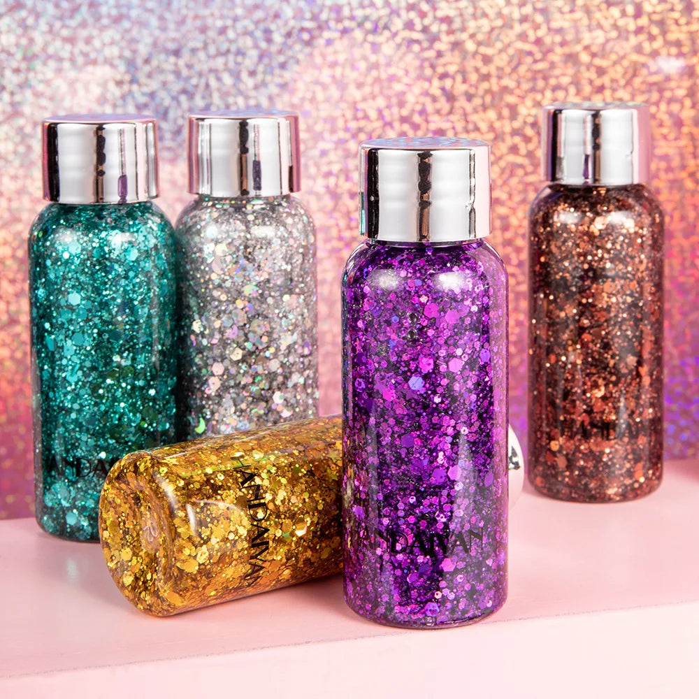 Trend Sparkle Glitter Stickers: Sparkling Sequins Kit for Makeup & Festivals