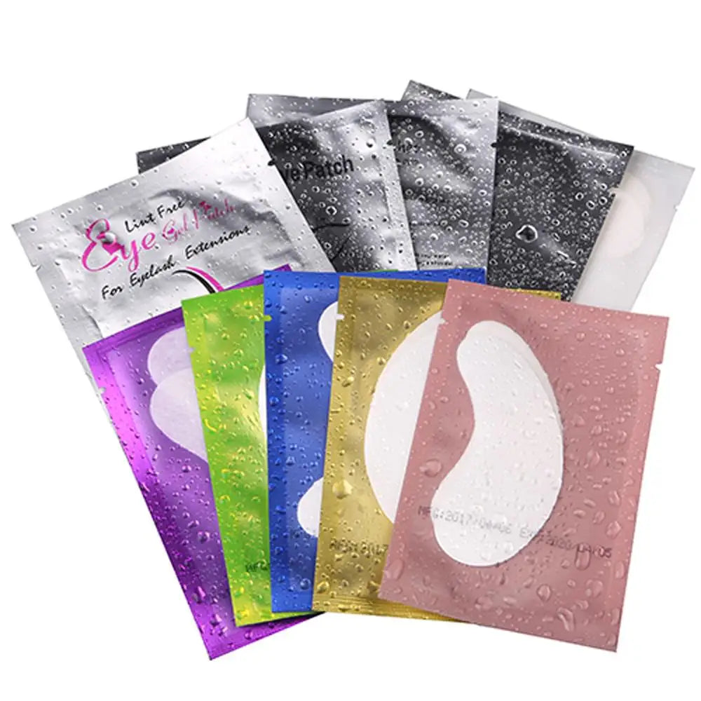 100pairs Eyelash Extension Paper Patches Grafted Eye Stickers 7 Color Eyelash Under Eye Pads Eye Paper Patches Tips Sticker  beautylum.com   