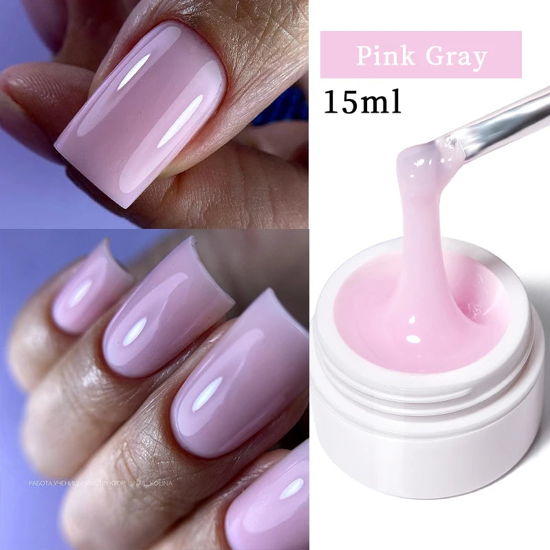 Nude Pink Gel Nail Kit: Professional Extension Gel for Stylish Manicures