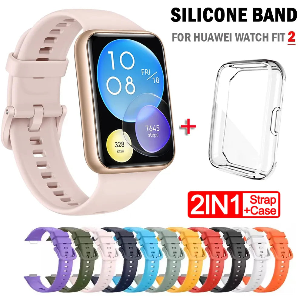 Soft Silicone Band for Huawei Watch Fit 2 - Stylish and Reliable