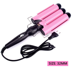 Triple Barrel S-Wave Hair Curler: Professional Styling Tool