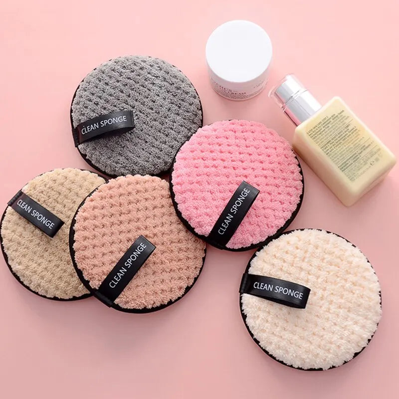 4pc Makeup Remover Microfiber Cotton Pad Cosmetics Washable Makeup Towel Cleaning Sponge Skin Care Tool  beautylum.com   