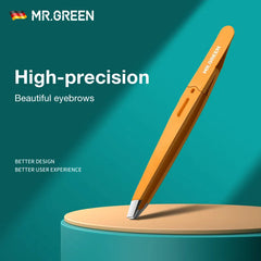 MR.GREEN Colorful Stainless Steel Eyebrow Tweezer: Precision Hair Removal Beauty Tool